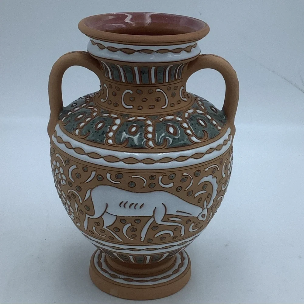 Handmade Dakas Keramic Rodos Greece Vase